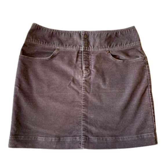 Athleta Muted Purple Corduroy Mini Skirt with Pockets Size 6 - Picture 1 of 5
